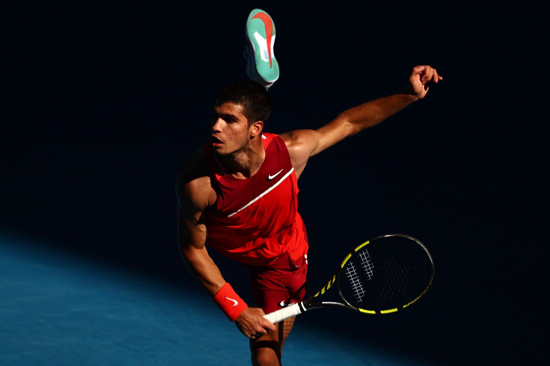 Alcaraz at the 2022 Australian Open.