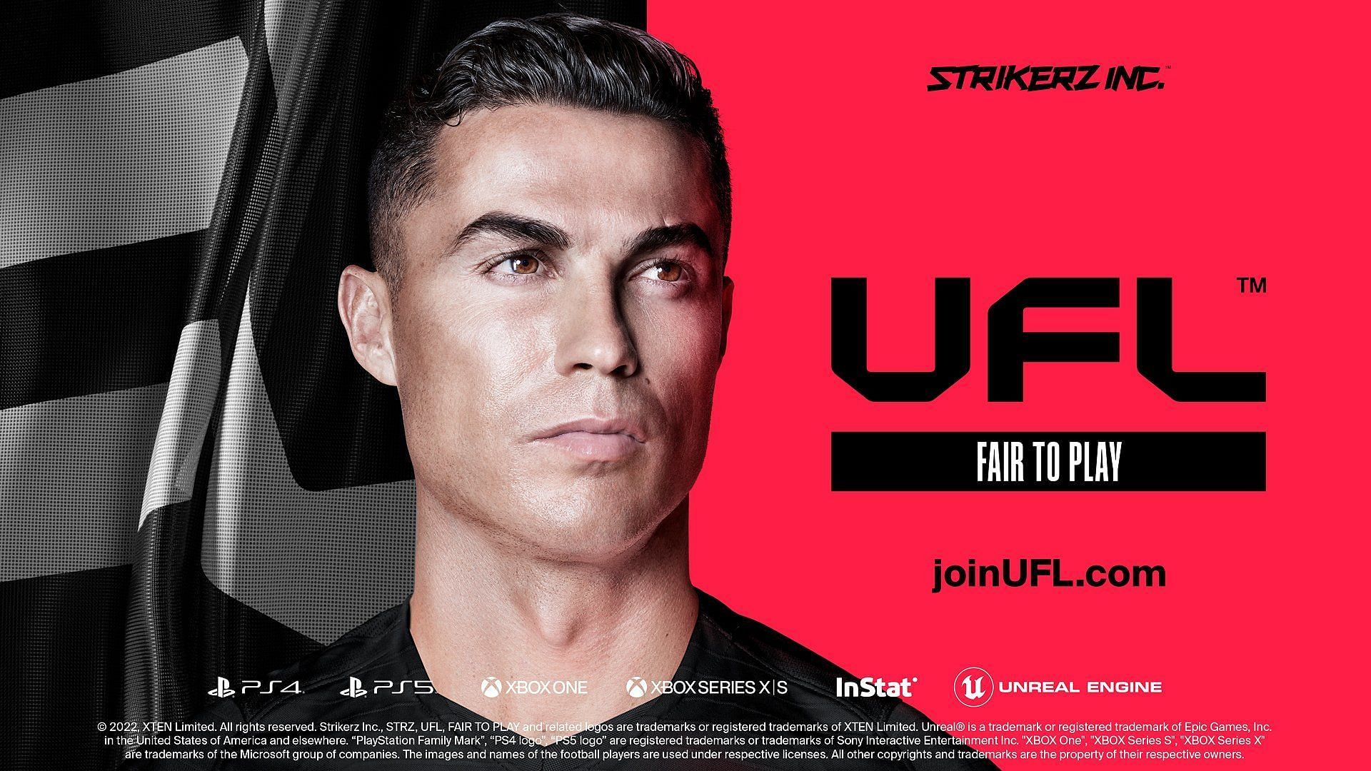 Ultimate Football League has partnered with Cristiano Ronaldo as the game ambassador (Image via Strikerz Inc.)