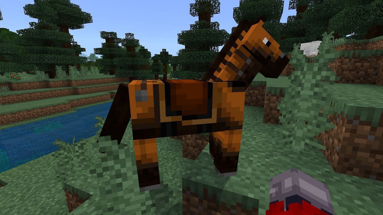 Players can get some nice items such as horse armor from the Leatherworker (Image via Minecraft)