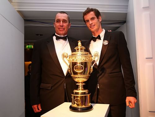 Ivan Lendl with Murray at Wimbledon in 2013