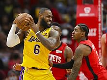 ICYMI: LeBron James gives up on defense after Russell Westbrook botches an easy layup, Houston Rockets easily convert on the other end