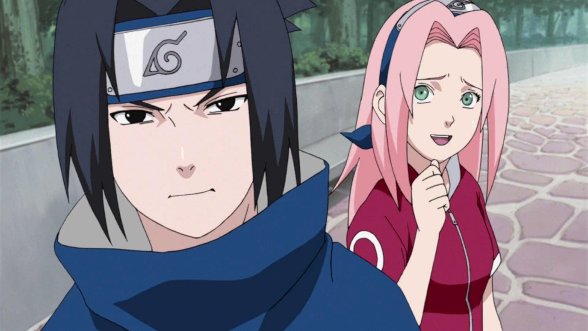 Sakura talking to Sasuke about Naruto (Image via Studio Pierrot)