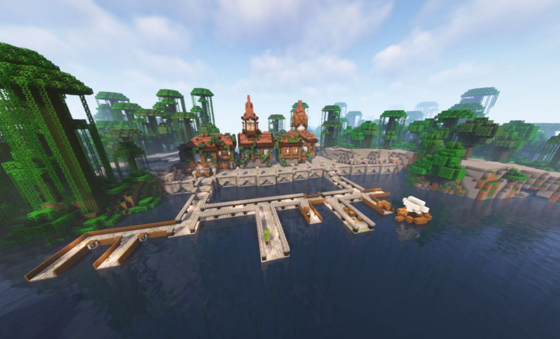 Minecraft Redditor Makes A Port City In Game