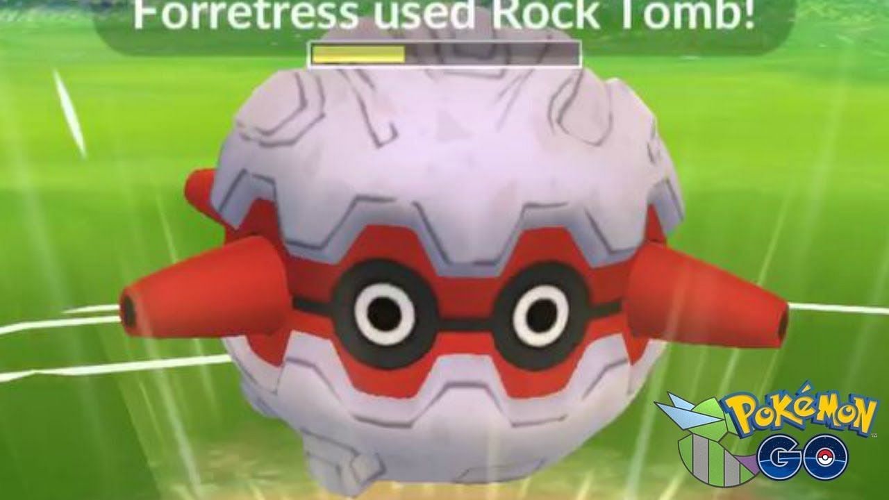 Forretress as it appears in Pokemon GO (Image via Niantic/Purple Kyogre on YouTube)