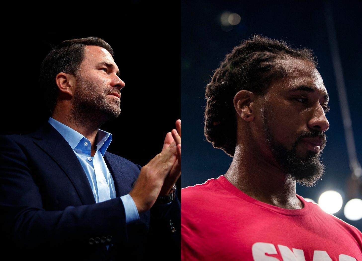 Eddie Hearn (left), Demetrius Andrade (right)