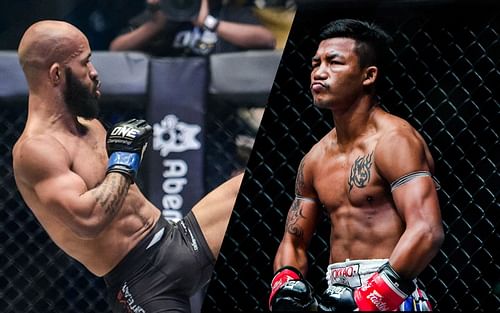 Rodtang Jitmuangnon (L) doesn't know much about Demerious Johnson's (R) striking. | [Photos: ONE Championship]