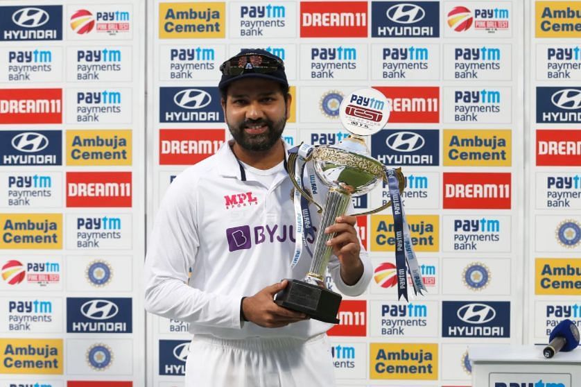 Rohit Sharma led Team India to an emphatic Test series win against Sri Lanka [P/C: BCCI]