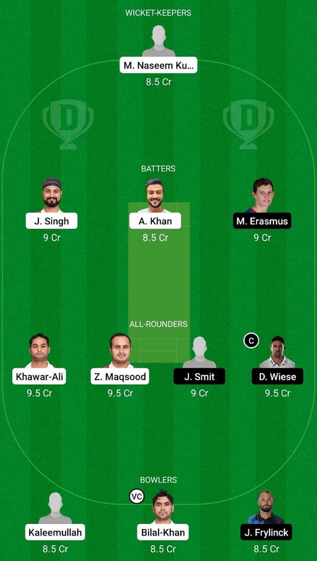 OMN vs NAM Dream11 Fantasy Suggestion #1