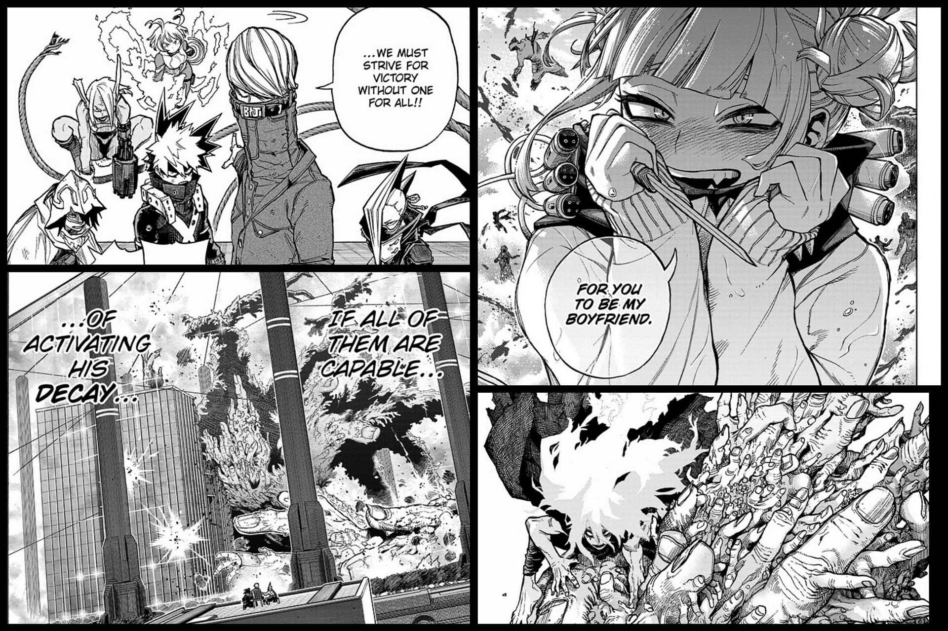 My Hero Academia Chapter 347: Toga declares her intentions to Deku and Uraraka, Shigaraki turns the table at U.A.