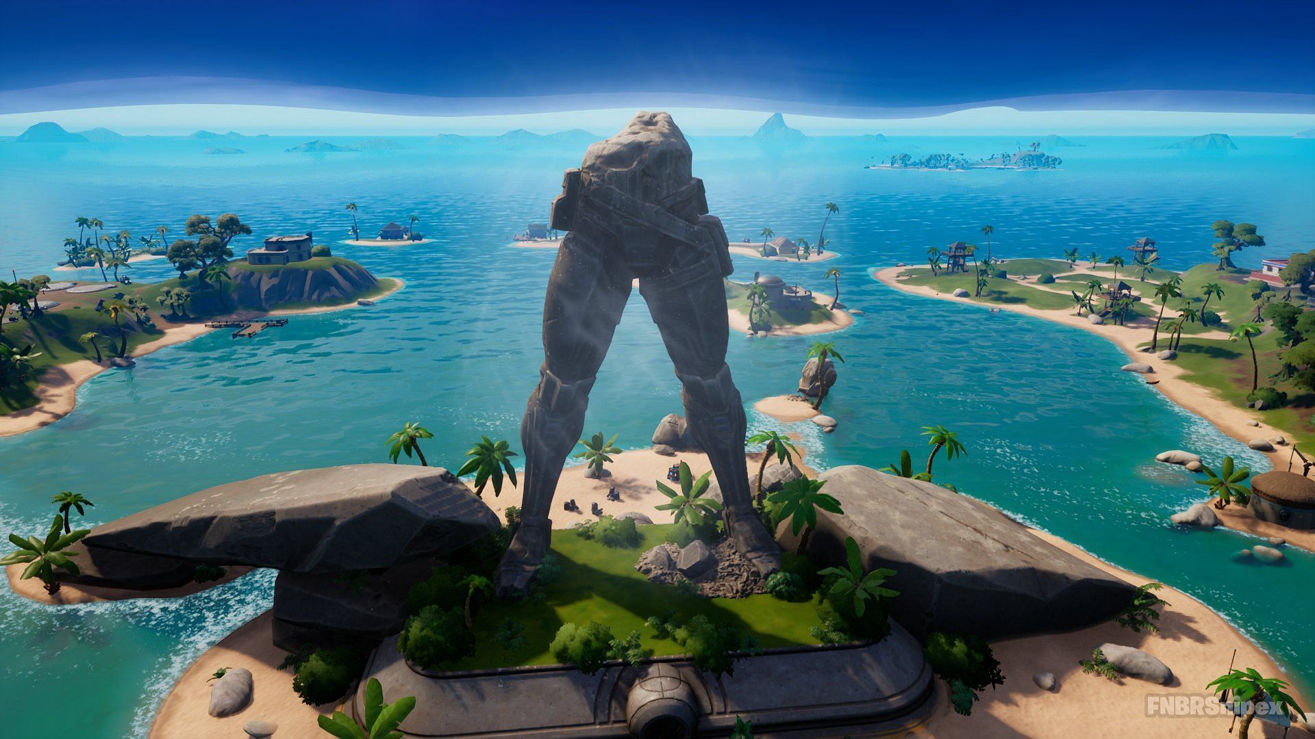 Foundation statue has been destroyed in Fortnite Chapter 3 Season 2 (Image via Snipex/Twitter)