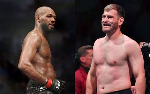 Jon Jones (left) and Stipe Miocic (right)