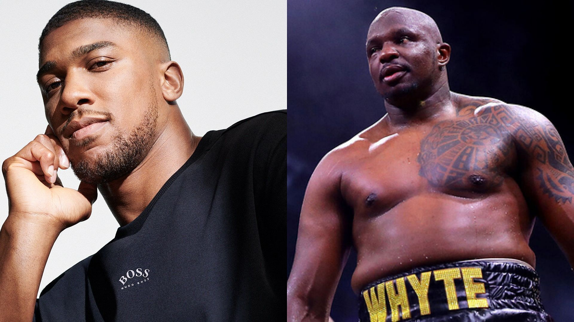 Anthony Joshua (left) and Dillian Whyte (right)
