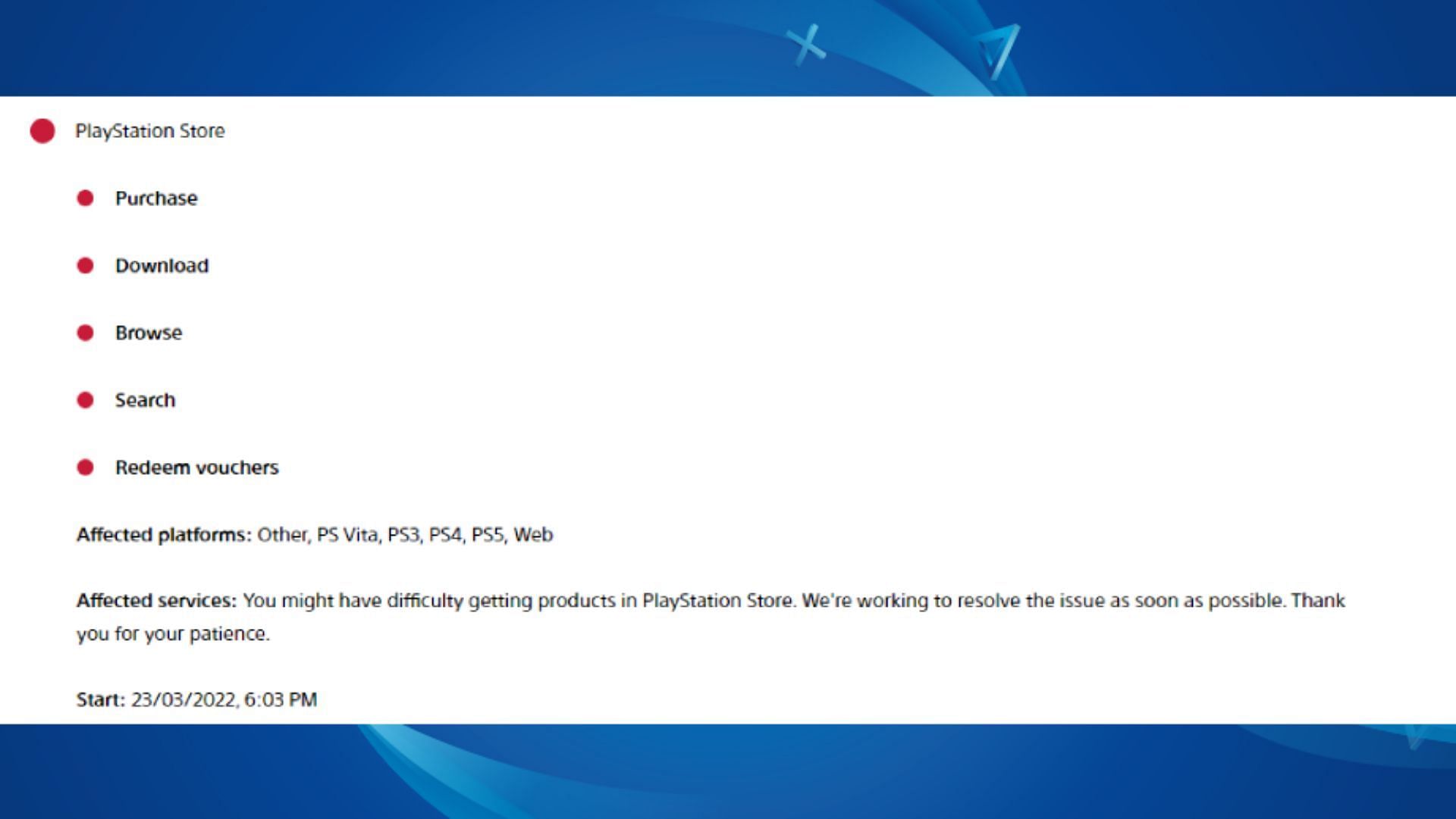 Is PSN down on March 23? Users report with PlayStation Network on PS4 and PS5