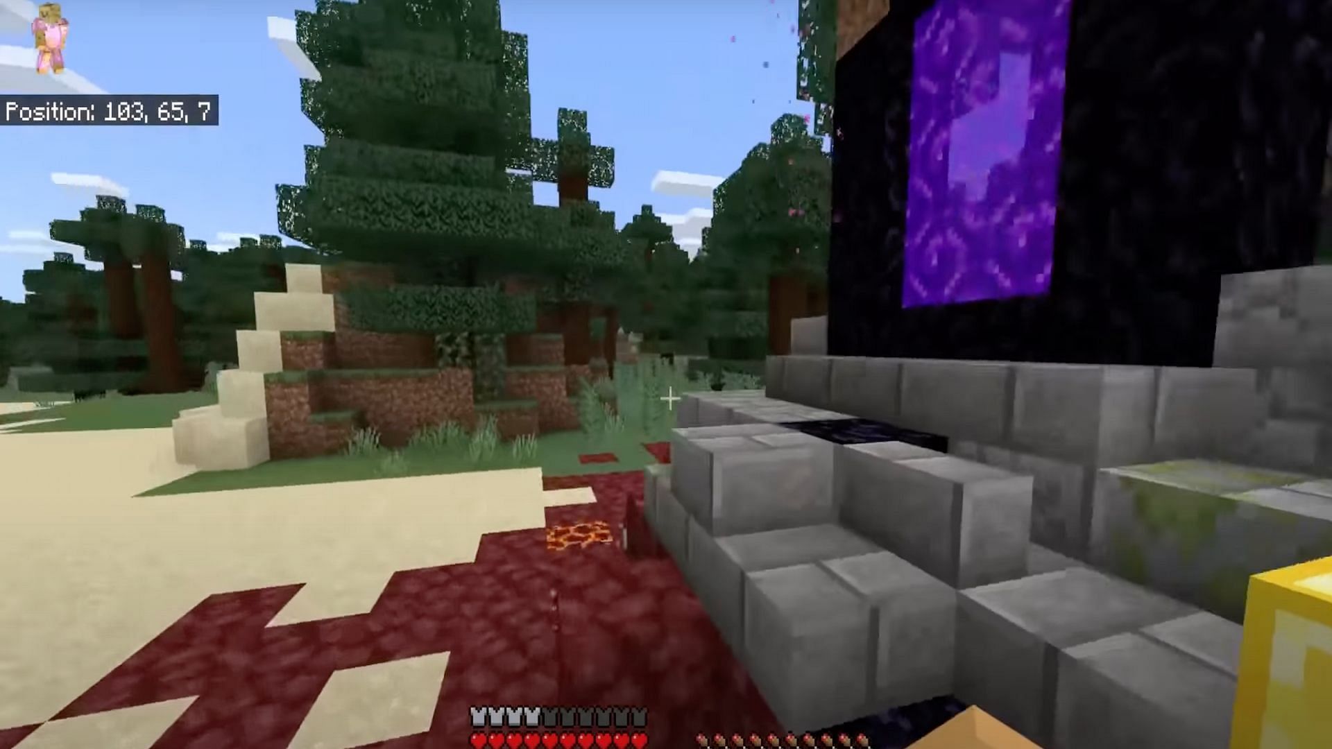 Players can enter seeds to enable them quick access to a nether portal and to easier access points in the Nether (Image via ibxtoycat/YouTube)