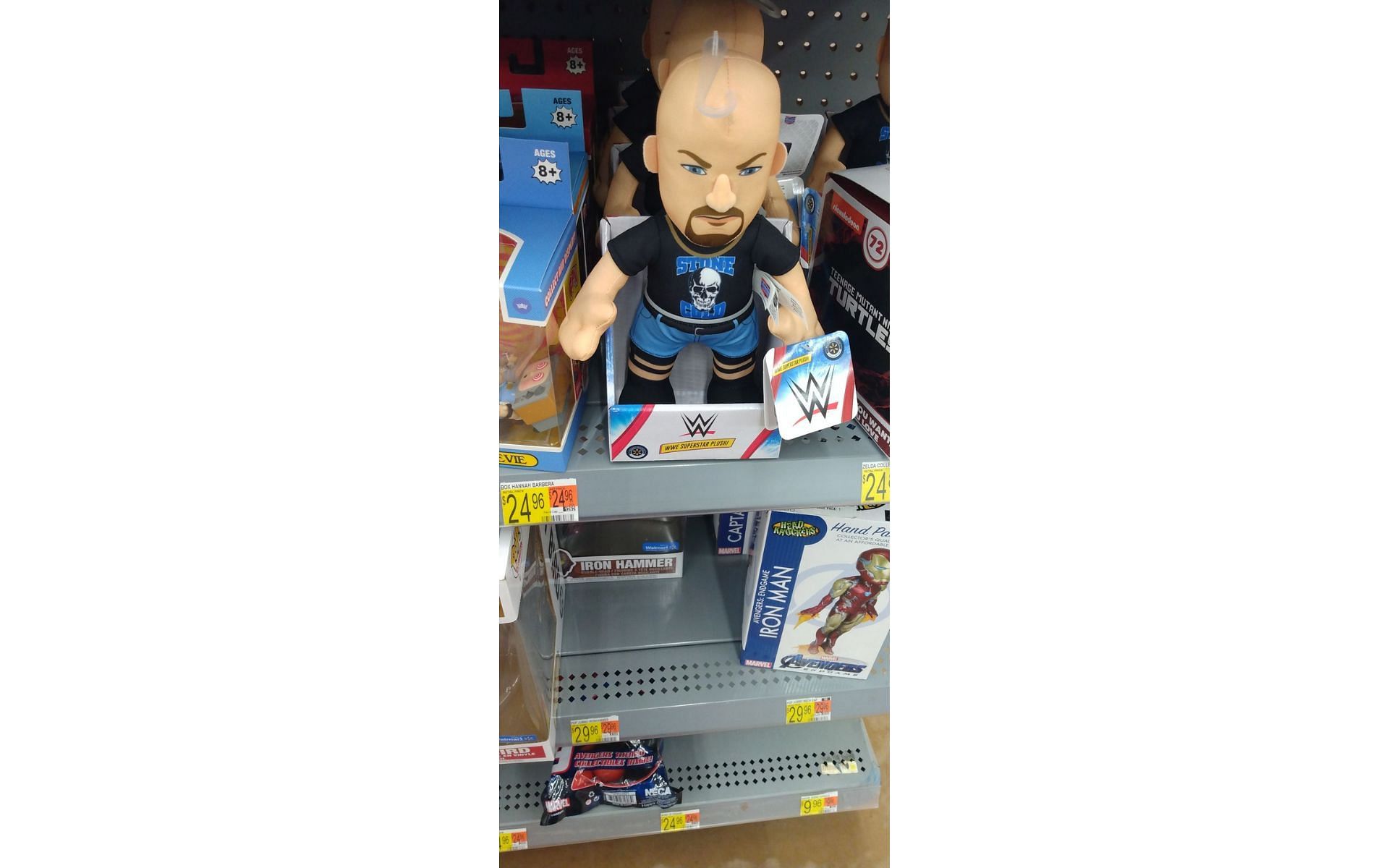 Today, Pro Wrestling journalist Bill Apter clicked a picture of Stone Cold Funko Pops at his local Walmart.