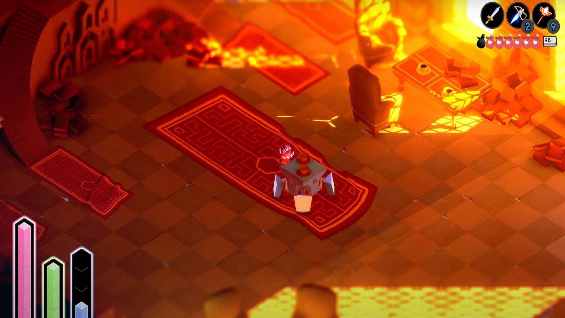 Players of TUNIC can find a special secret fairy inside the library (Image via BattleBunny/YouTube)