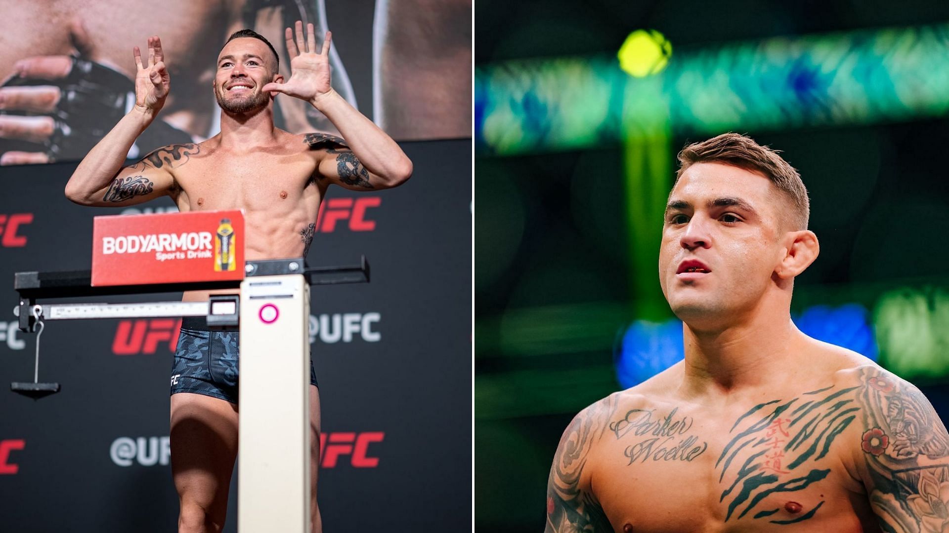 Colby Covington (Left) and Dustin Poirier (Right) [Image courtesy of @ufc IG and Getty]