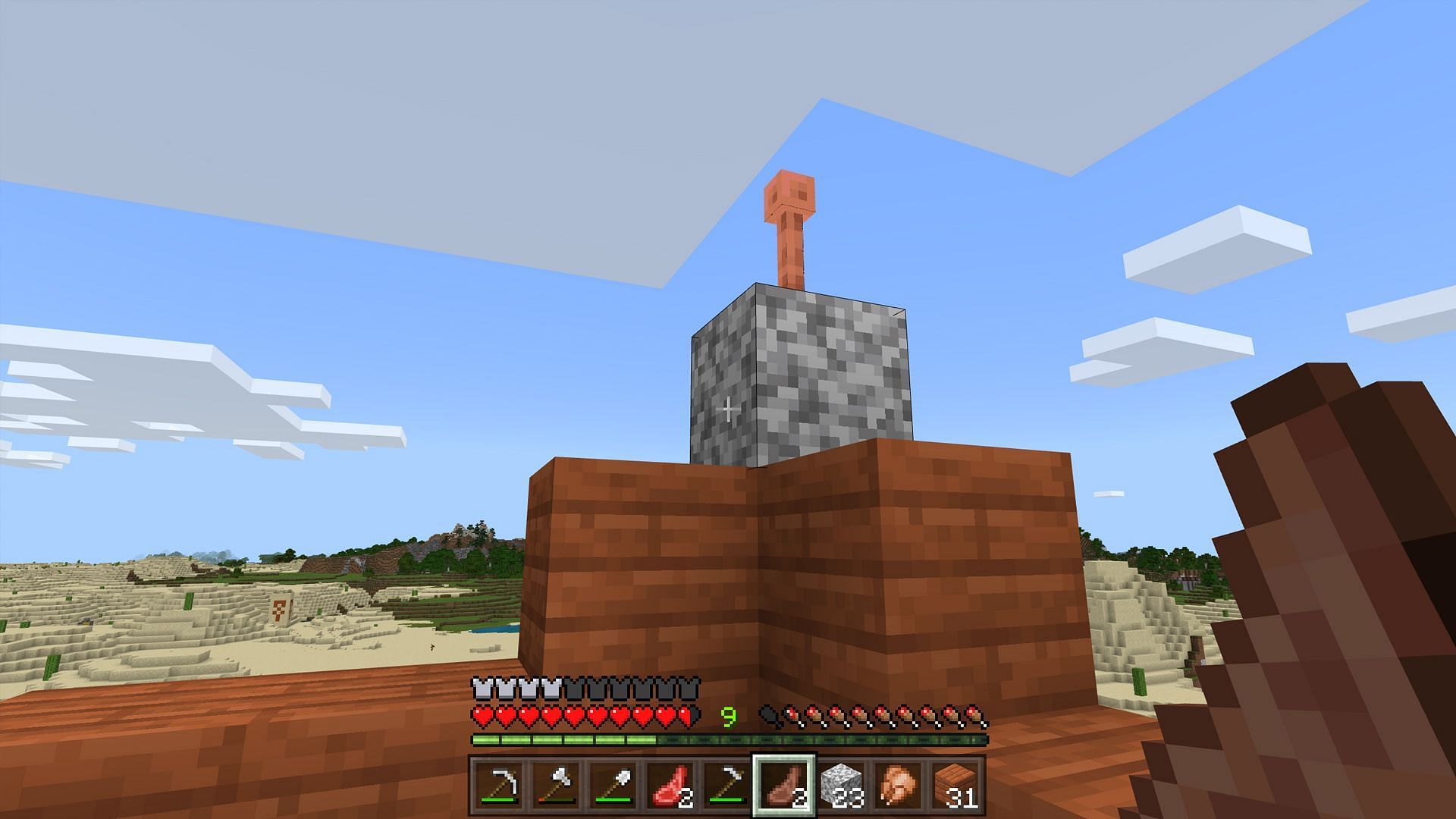 Lightening rods can be a valuable addition to one&#039;s house (Image via Minecraft)