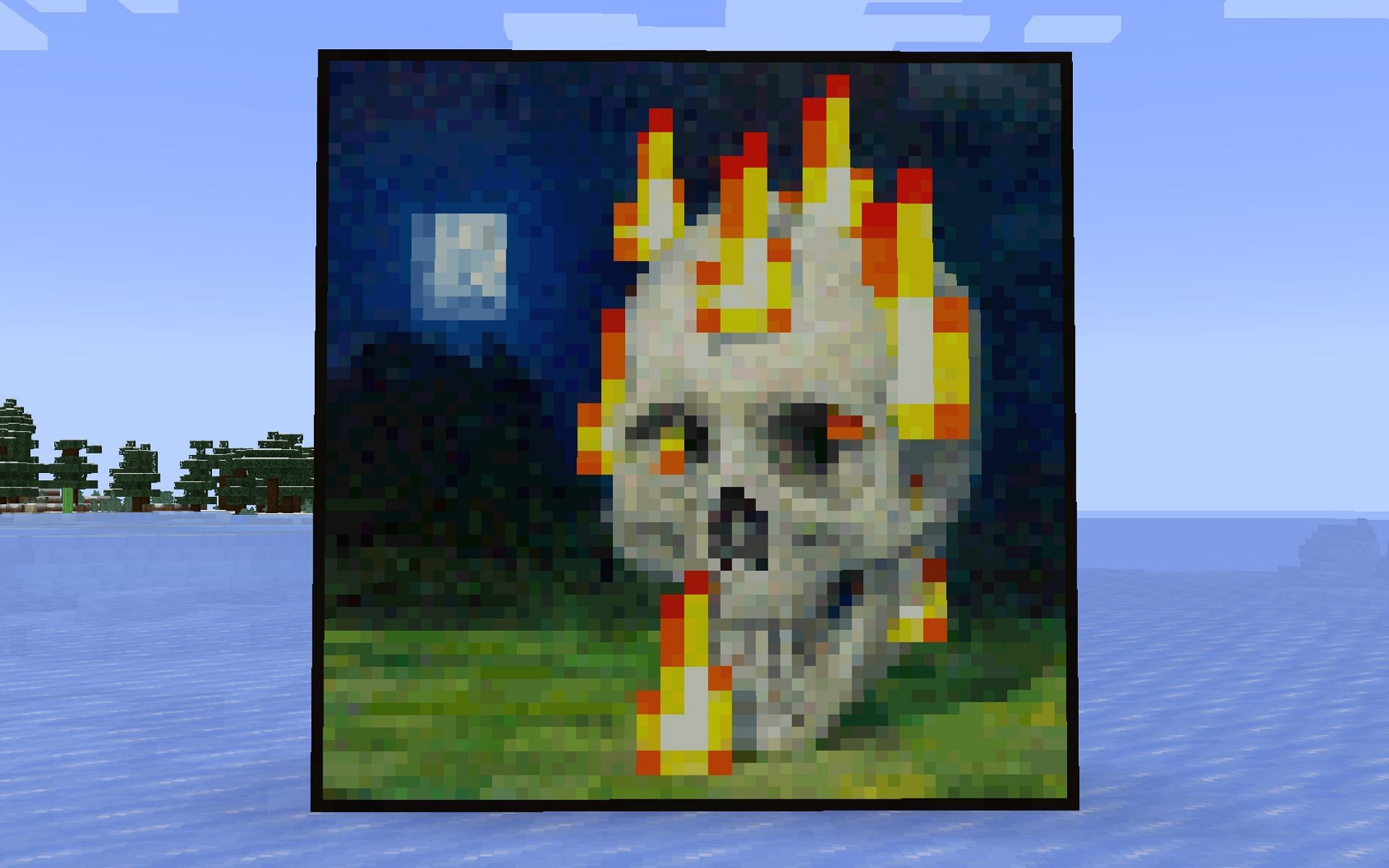 Minecraft Original Artist Of The Iconic Skull Painting Posts An Old Photo On Reddit
