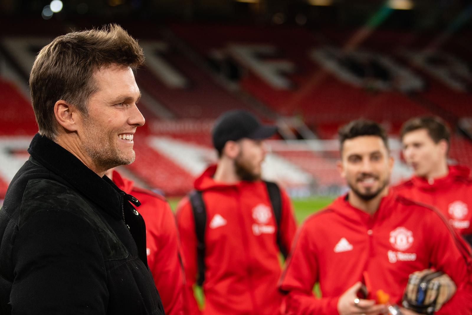 Tom Brady meets Manchester United player | Image Credit: Manchester United/Twitter