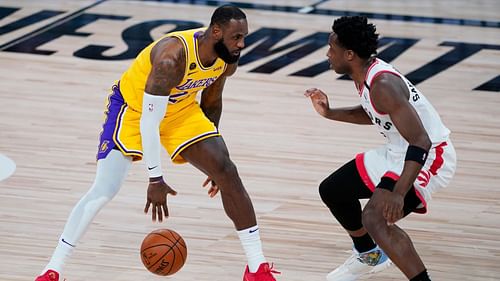 The visiting Toronto Raptors will have a close look at the LA Lakers for the first time this season. [Photo: NBA.com]