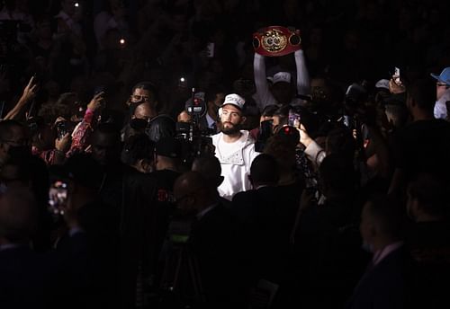 Caleb Plant's ringwalk in his fight against Canelo Alvarez