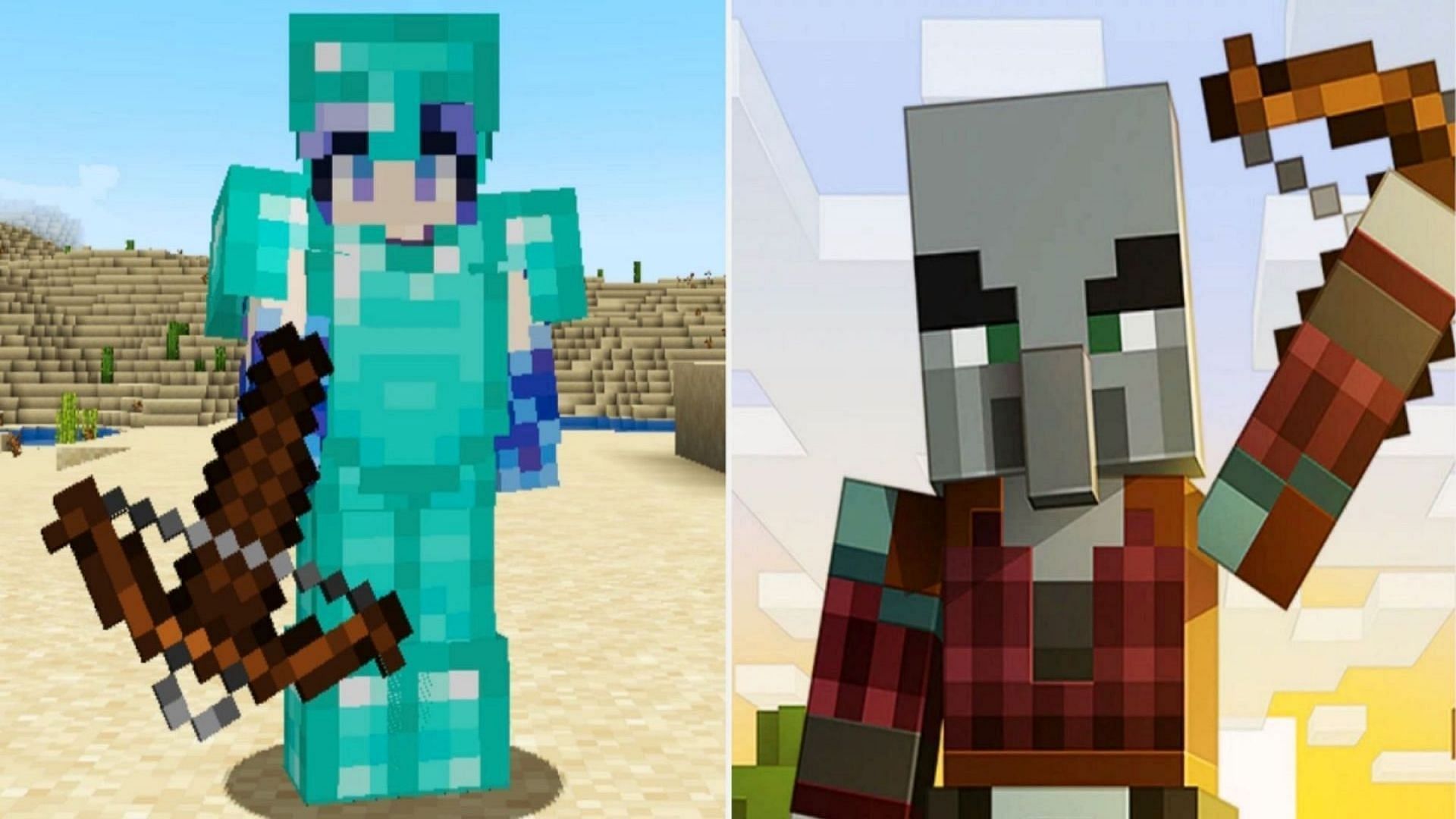 Piercing can be applied to crossbows in Minecraft (Image via Mojang)