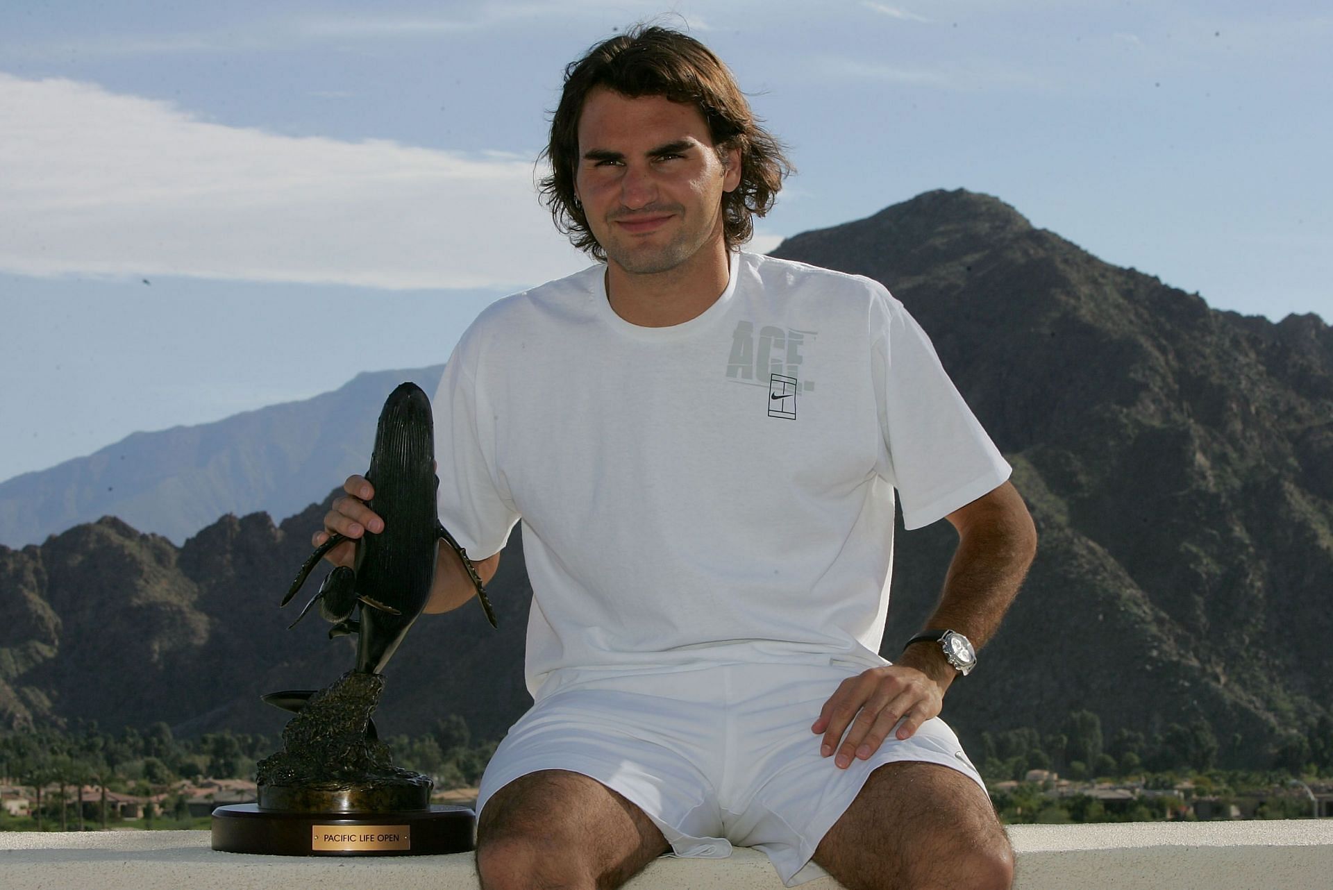 Roger Federer went on to defeat Lleyton Hewitt in straight sets for his second title in Indian Wells