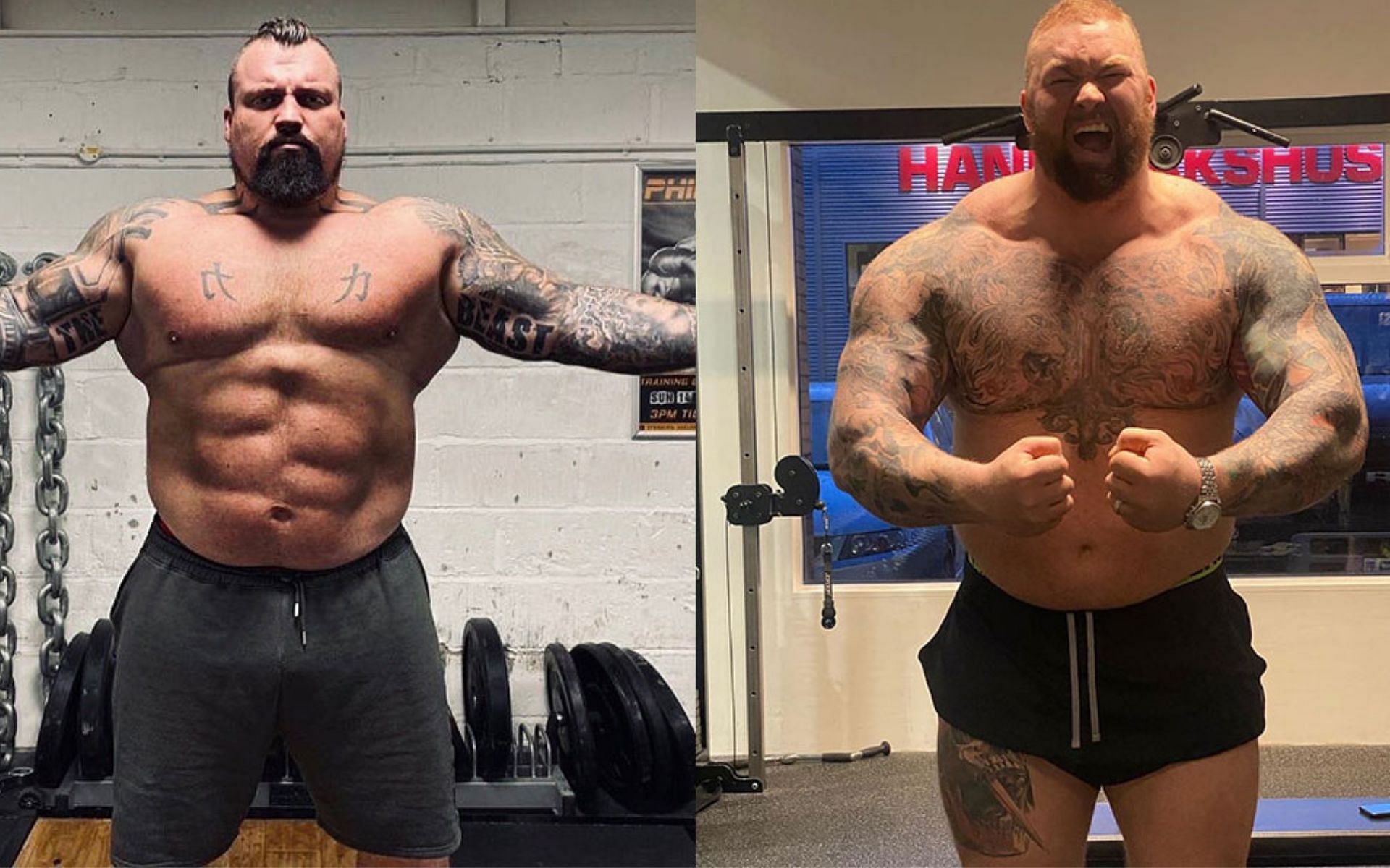 Eddie Hall (left) and Thor Bj&ouml;rnsson (right)