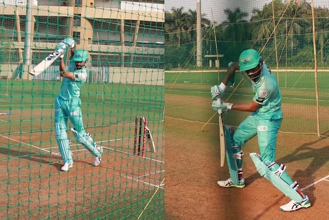[WATCH] Krunal Pandya bats in the nets for Lucknow Super Giants