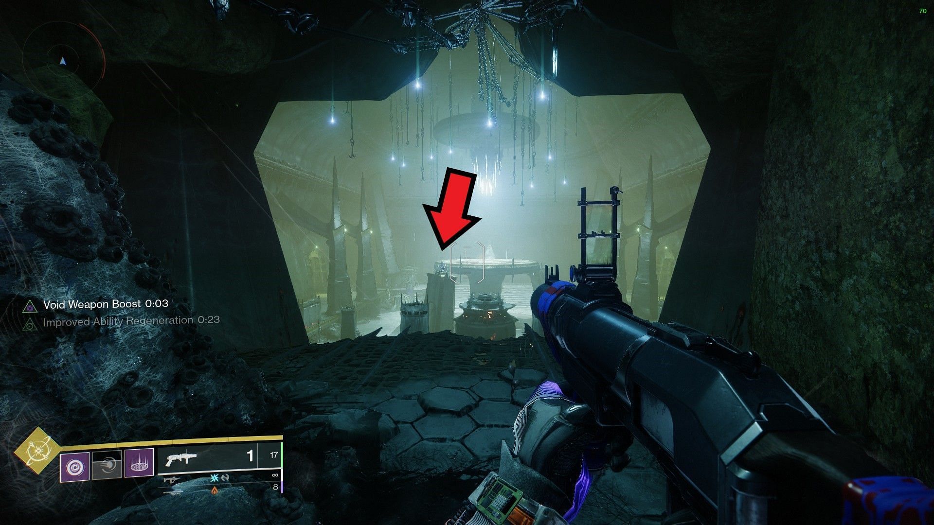 Lucent Moth in Temple of the Cunning (Image via Bungie)