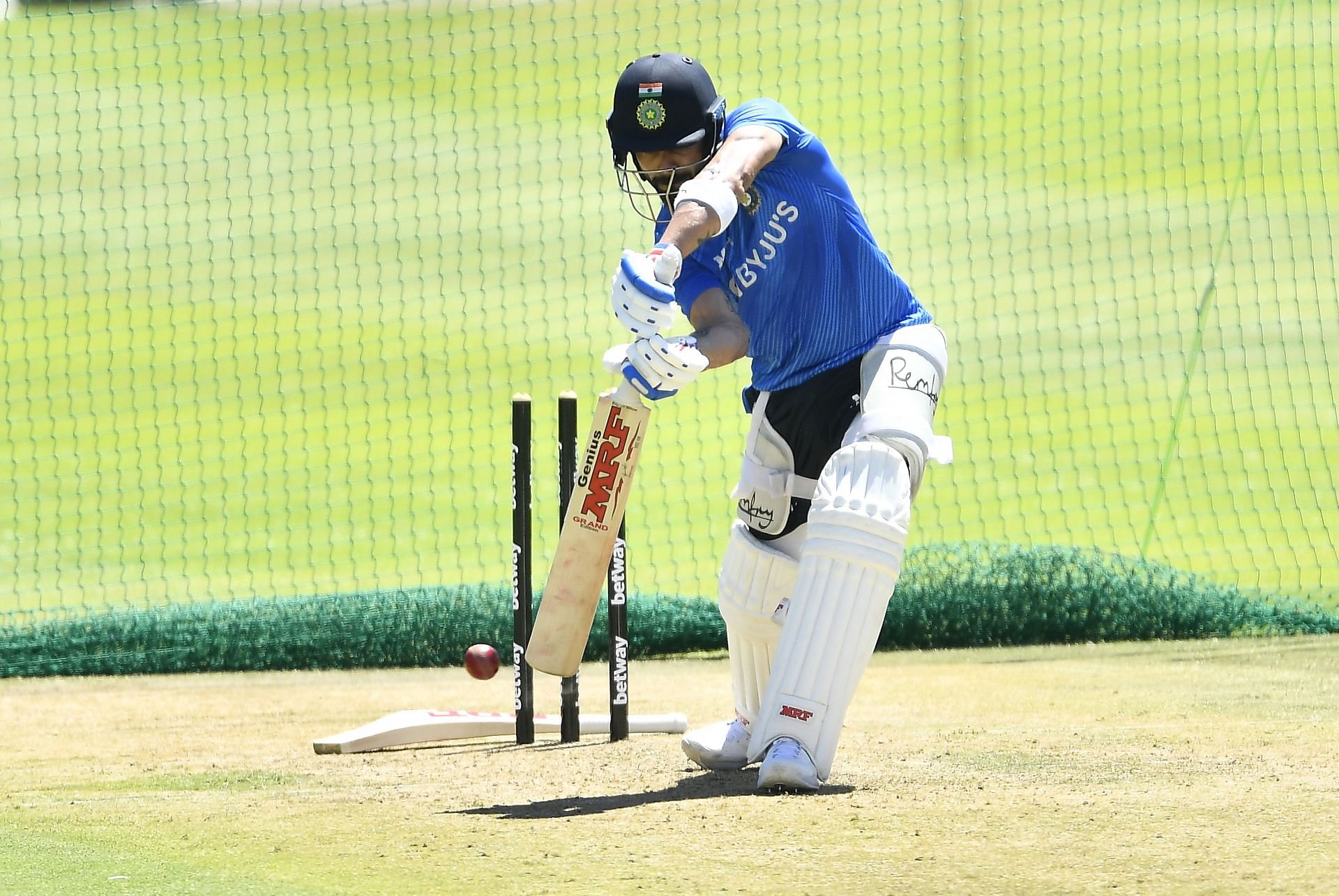 Virat Kohli in action in the nets during the tour of South Africa