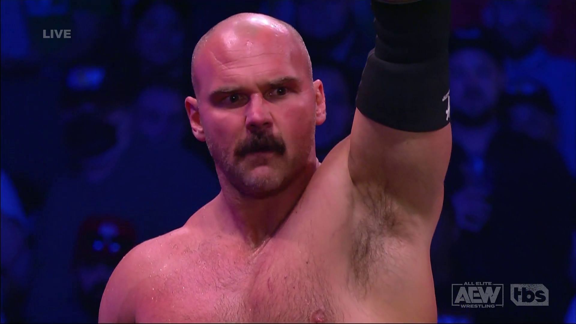 Harwood during the opening match of last week&#039;s AEW Dynamite.