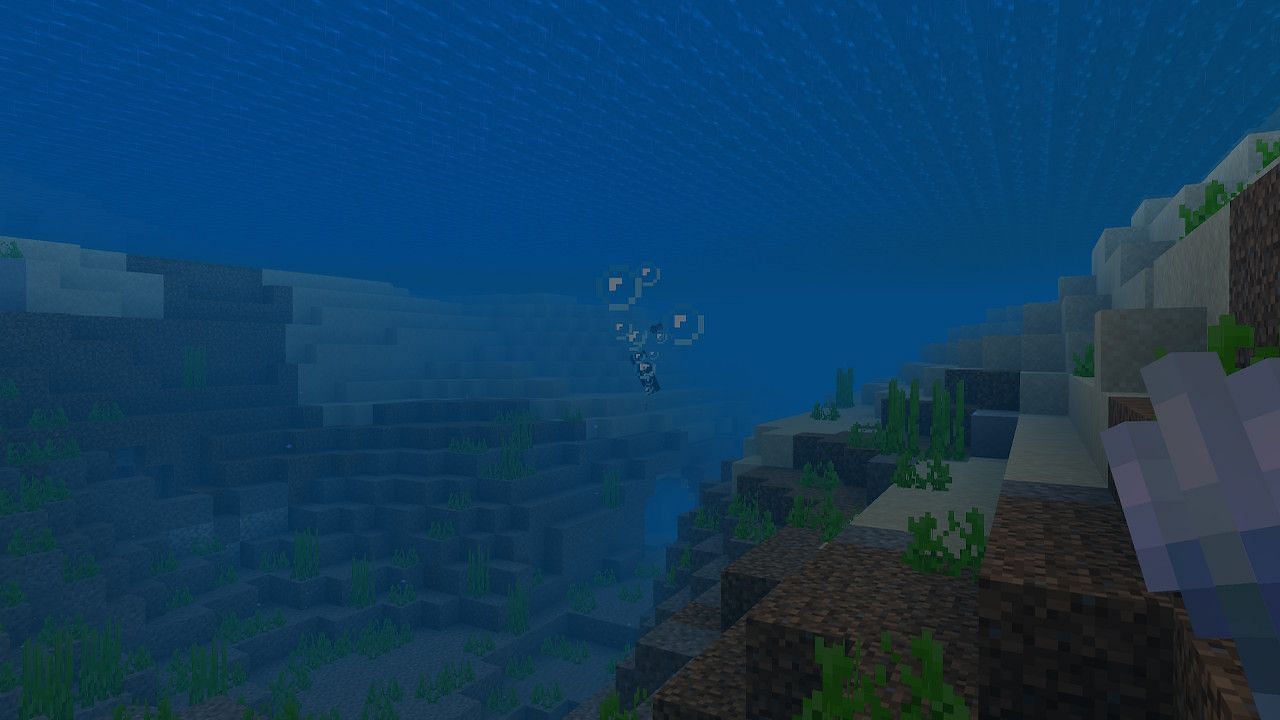 Tridents do not slow down when used under water or in lava (Image via Minecraft)