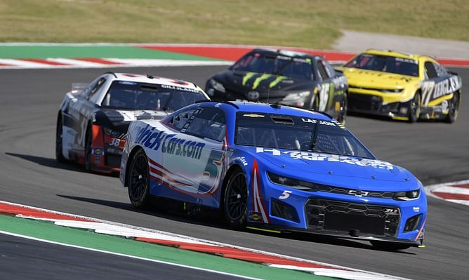 Where is Kyle Larson on NASCAR Cup Series table after the EchoPark Automotive Grand Prix at the Circuit of the Americas?