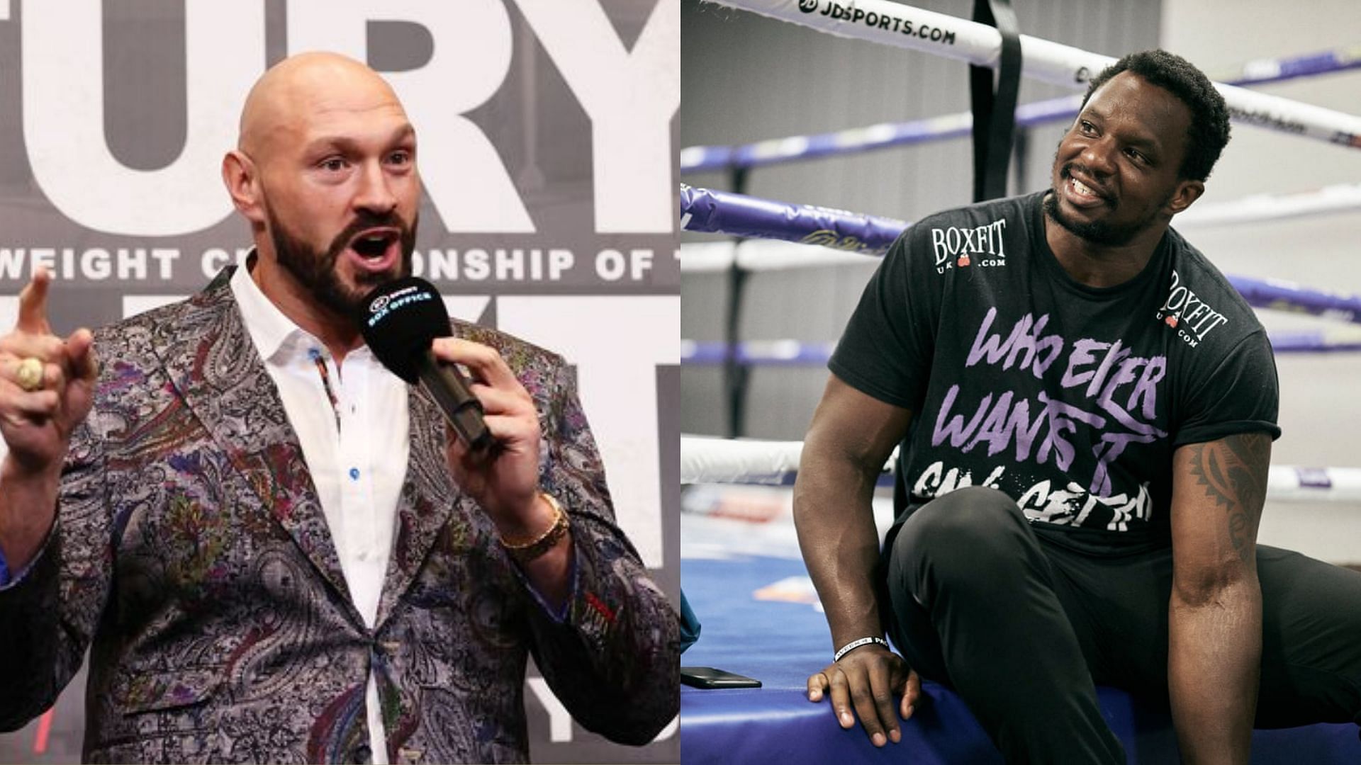 Tyson Fury (left) Dillian Whyte (right)