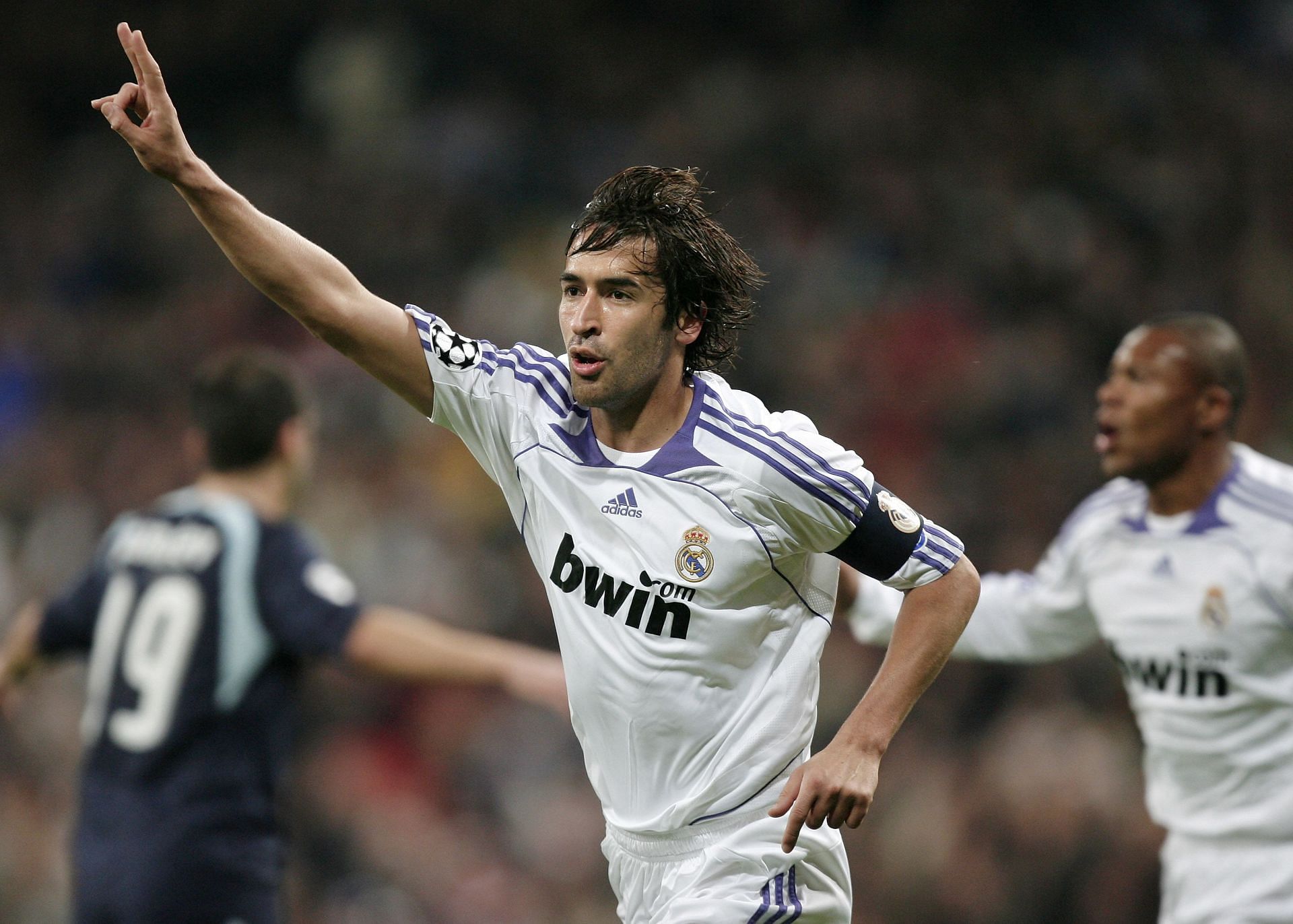 Real Madrid v Lazio - Raul celebrates his goal