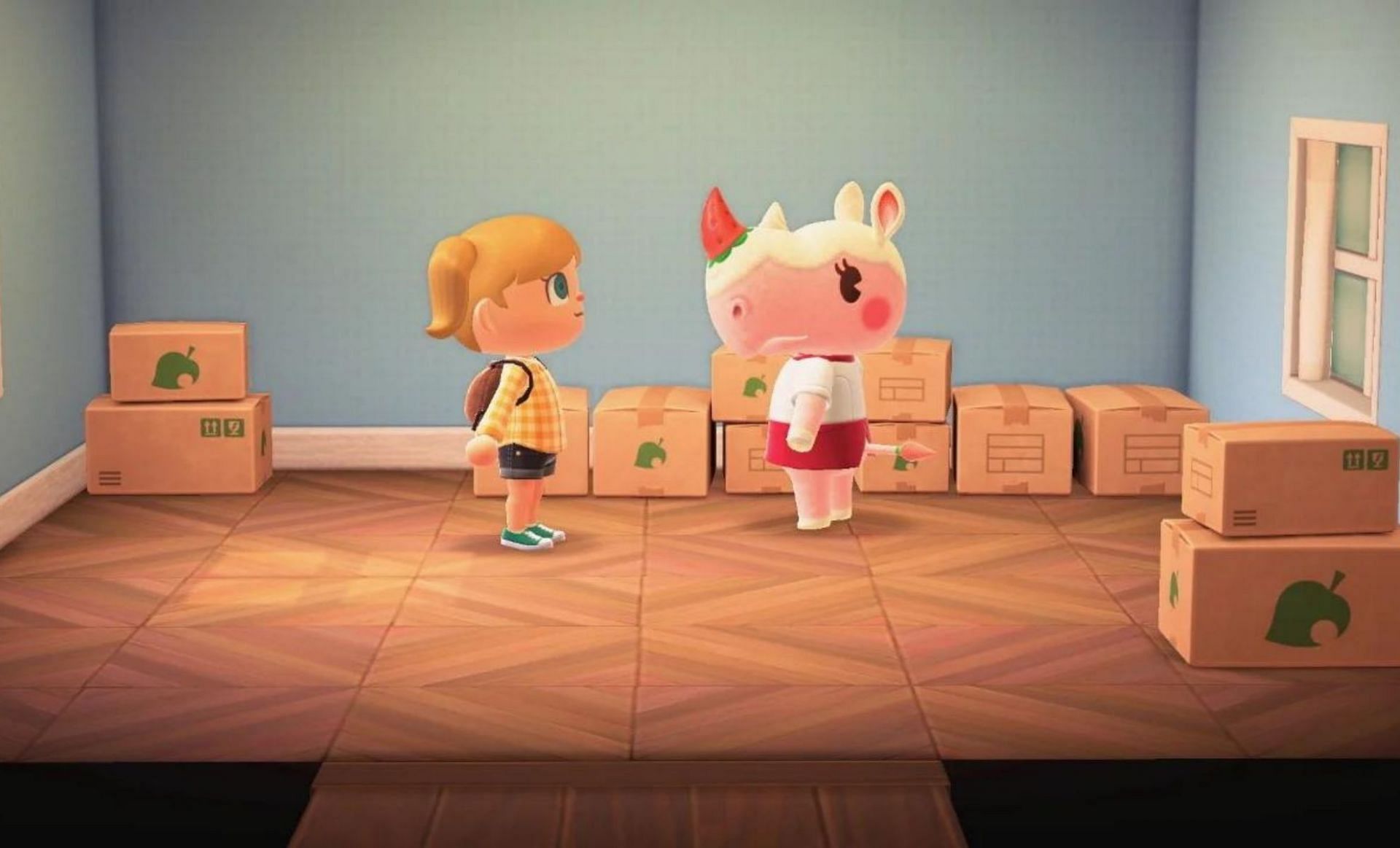 Villager in boxes (Image via Nintendo)