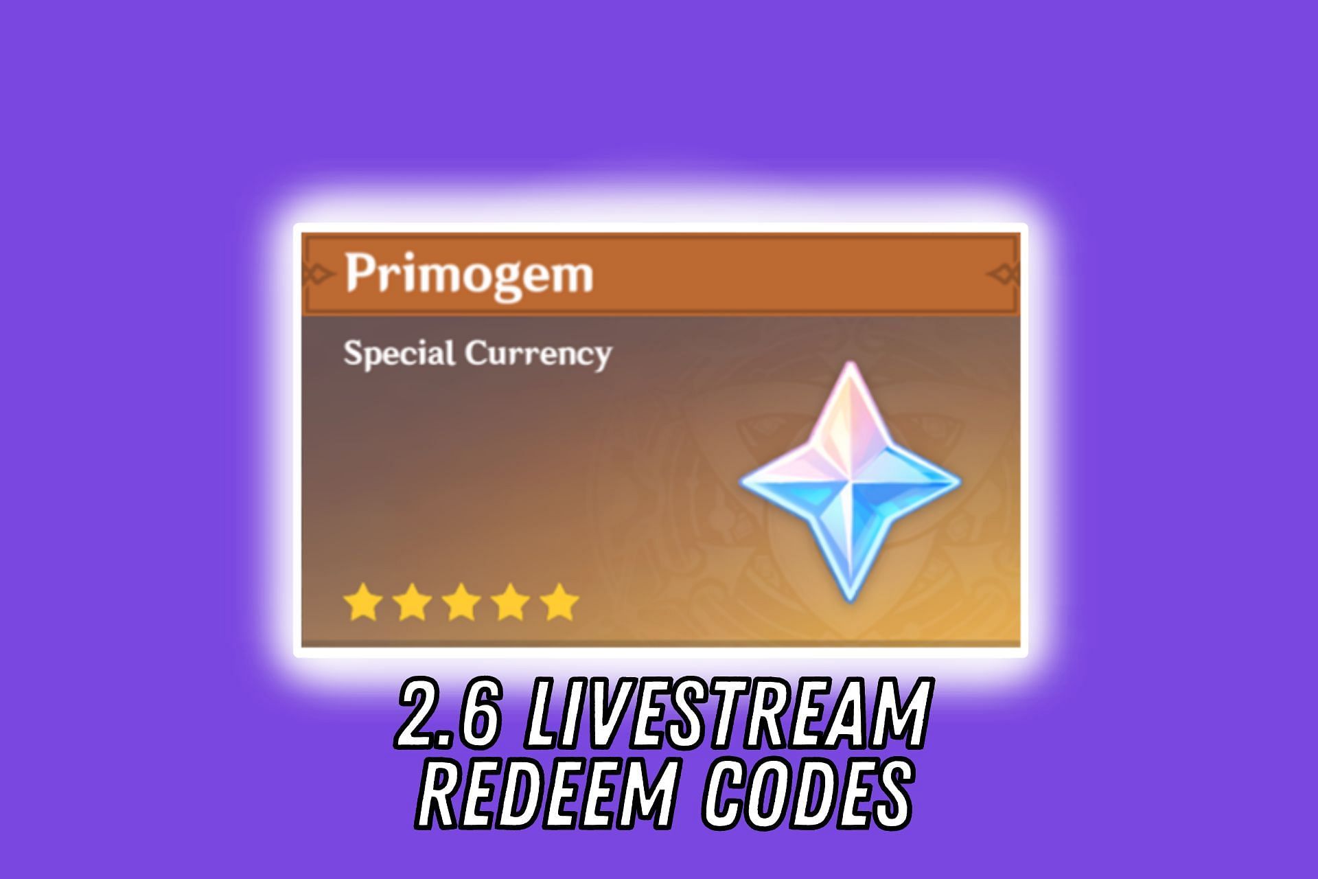 Genshin Impact 2.6 livestream redeem codes for 300 Primogems revealed (Image via Sportskeeda)