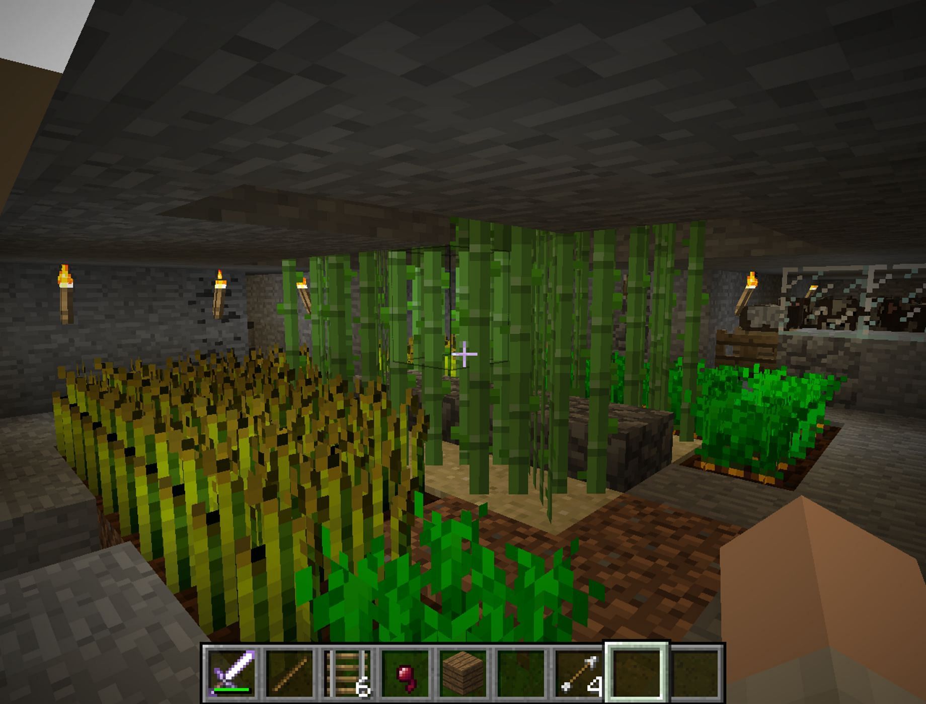 Keeping a player&#039;s farms intact can prevent low nutrition and healing potential (Image via Mojang)