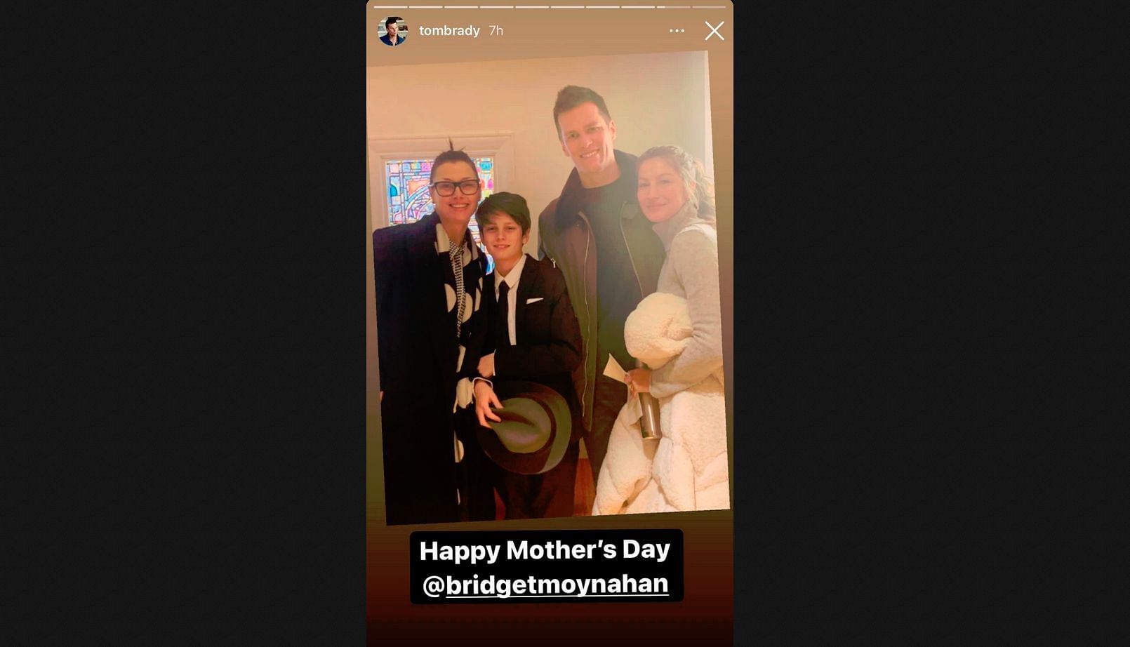 Bridget Moynahan, Tom Brady, and Giselle Bundchen | Instagram Stories
