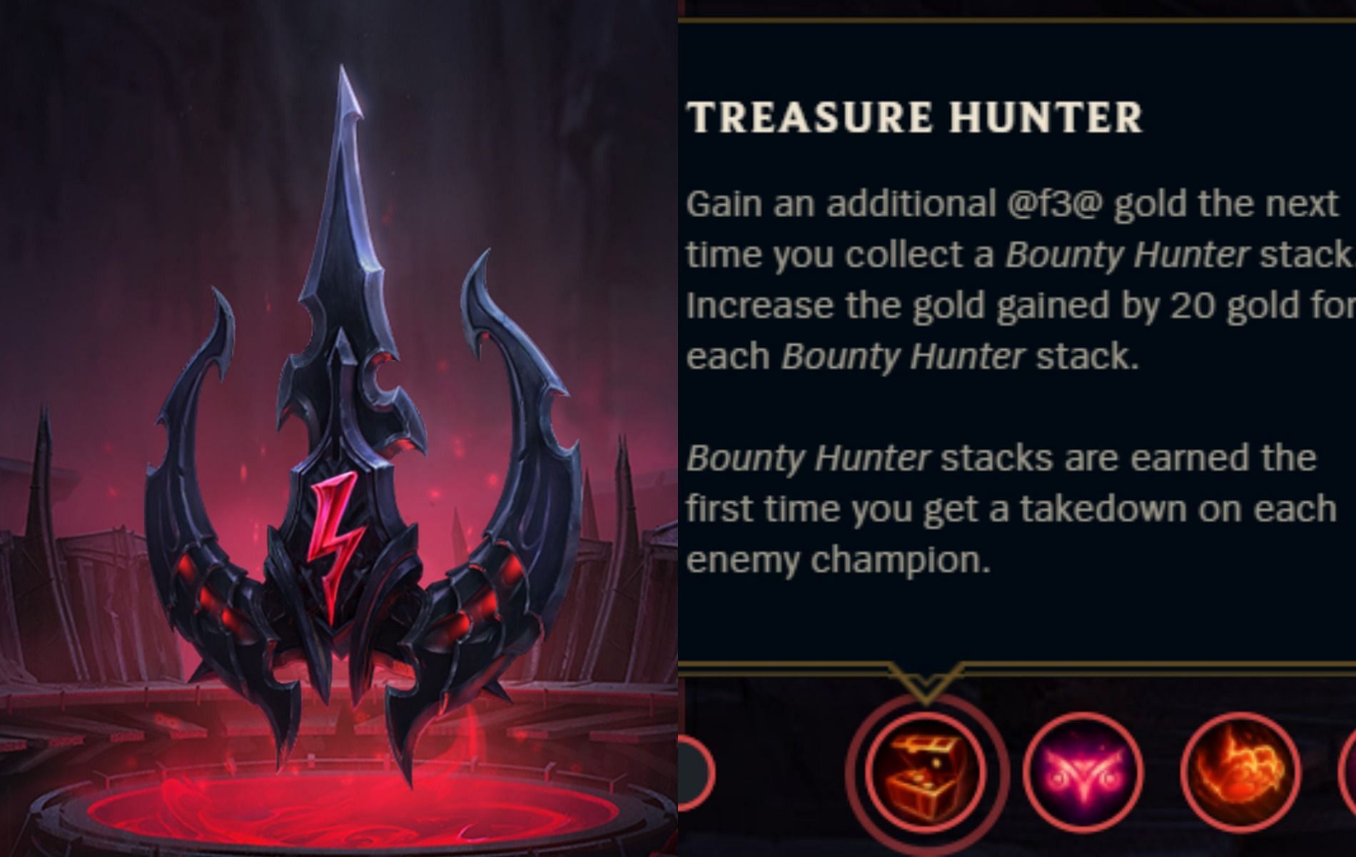 Treasure Hunter will look to capitalize on unique takedowns and bounties in League of Legends (Images via League of Legends PBE)