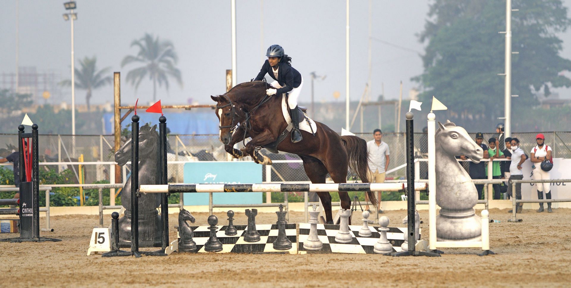 Geethika Tikkishetty of Embassy International Riding School in action. (PC: EIRS)
