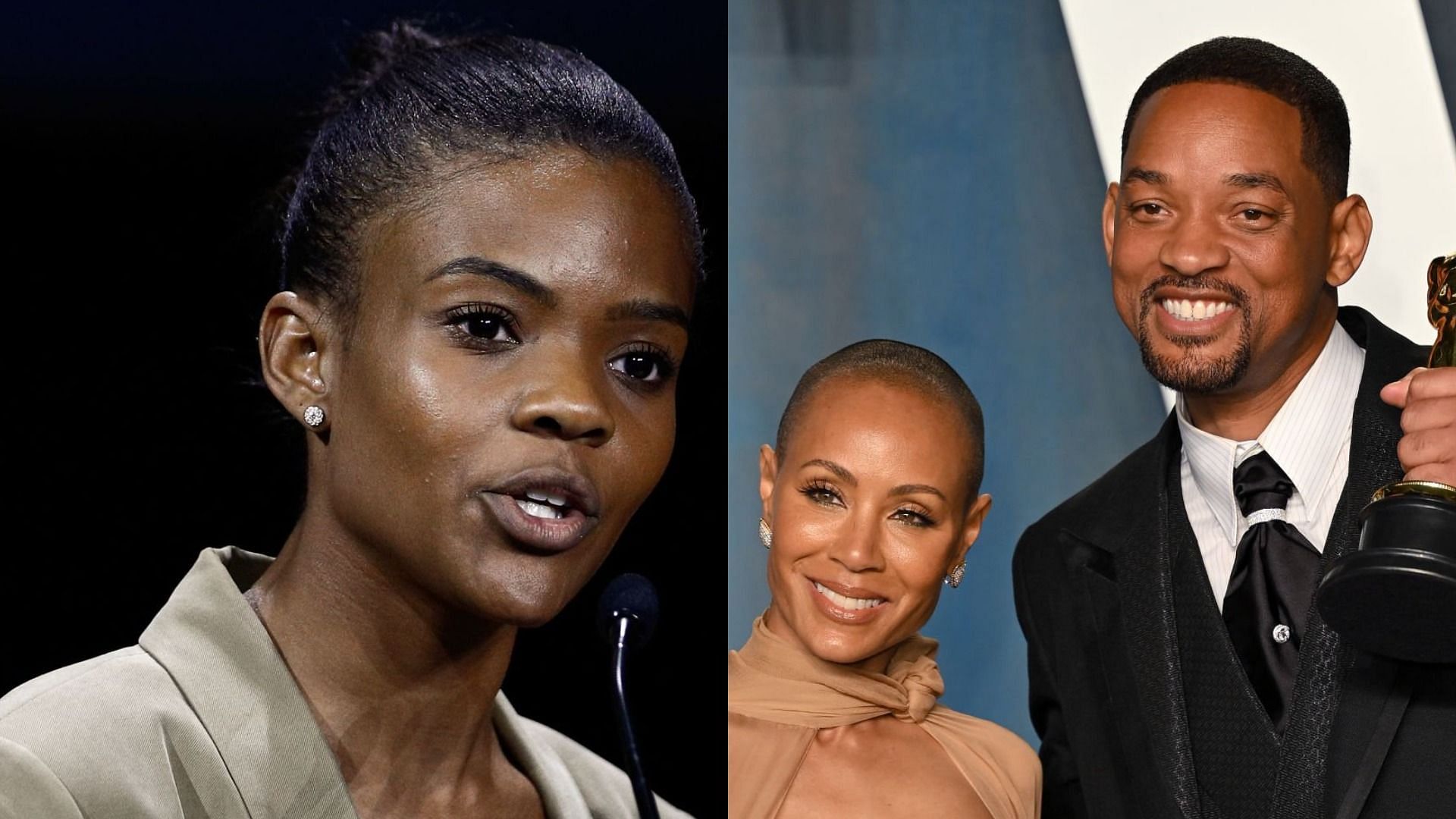 Candace Owens accused Jada Pinkett Smith of &quot;spiritually annihilating&quot; Will Smith (Image via Sameer Al-Doumy/Getty Images &amp; Karwai Tang/Getty Images)