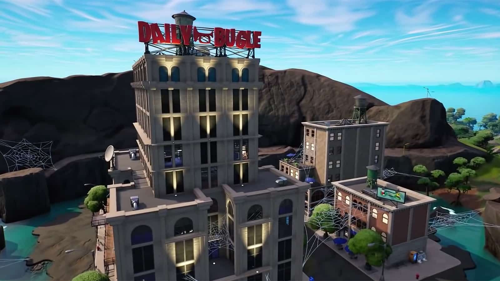 The Daily Bugle has been taken over (Image via Epic Games)