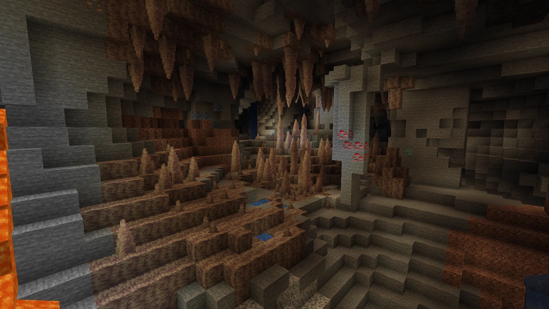 A Dripstone cave in Minecraft (Image via Minecraft)