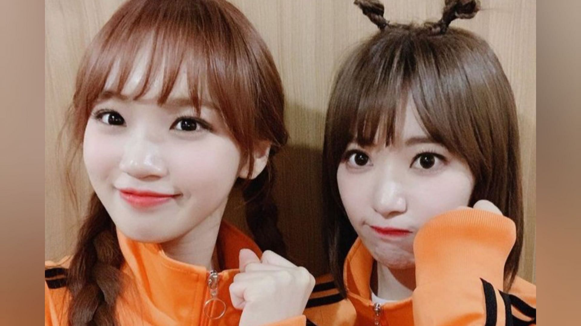 The two were part of IZ*ONE (Image via Woolim Entertainment)