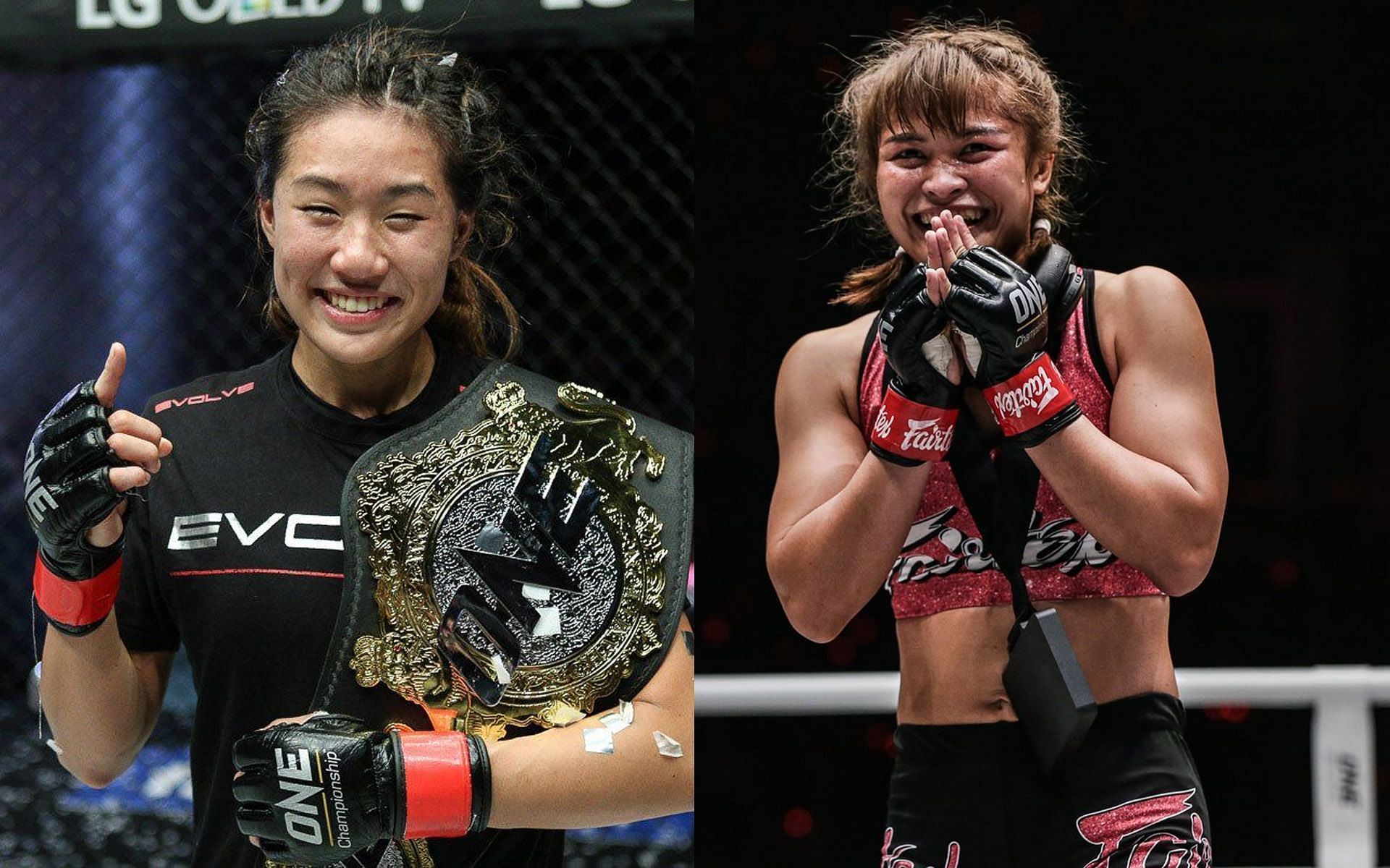 Stamp Fairtex (Right) has claimed that Angela Lee (Left) is her idol in MMA. | [Photos: ONE Championship]