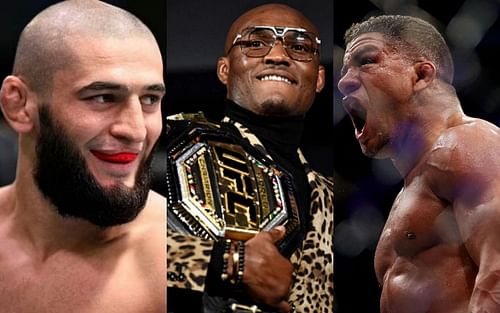 Khamzat Chimaev, Kamaru Usman, and Gilbert Burns