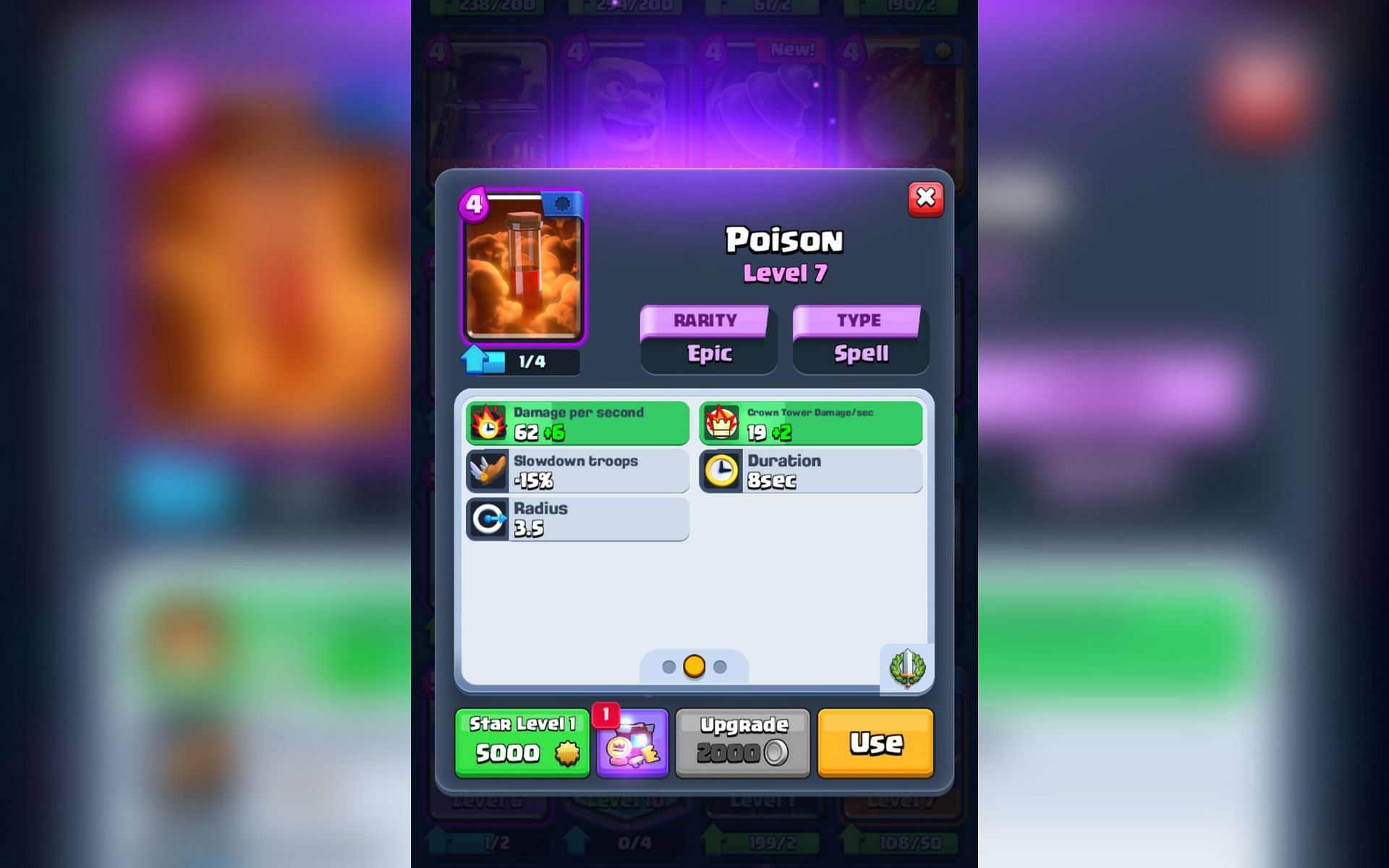 Poison is an Epic card (Image via Sportskeeda)